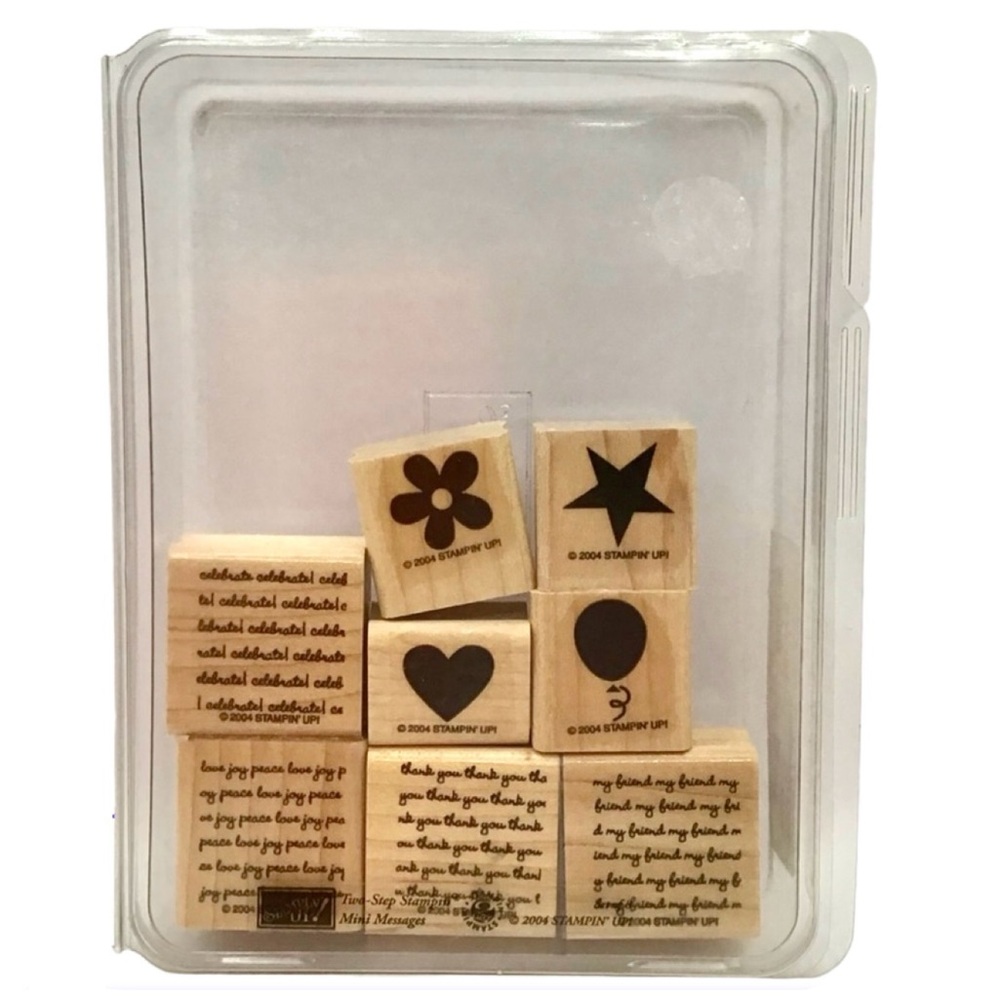 Stampin’ Up! 2004 “Two-Step Stampin’ Mini Messages” Rubber Stamp Set